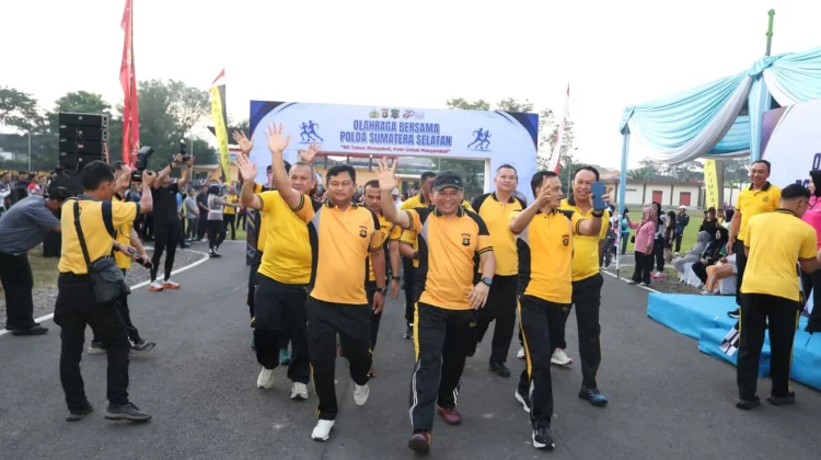Polda Sumsel Gelar Olahraga Bersama Sambut Hari Bhayangkara ke-80 Tahun 2026