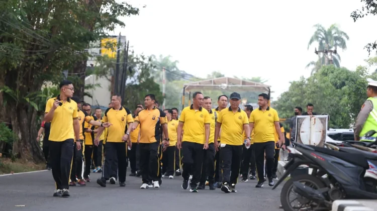 Polda Sumsel Gelar Olahraga Bersama Sambut Hari Bhayangkara ke-80 Tahun 2026