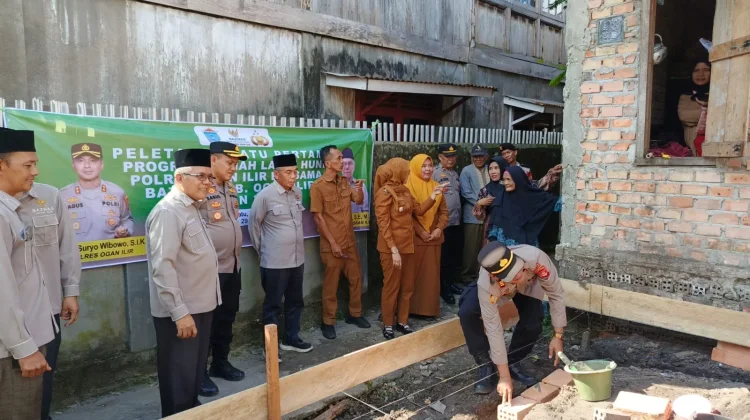 Polres Ogan Ilir dan BAZNAS Bangun Rumah Layak Huni untuk Warga