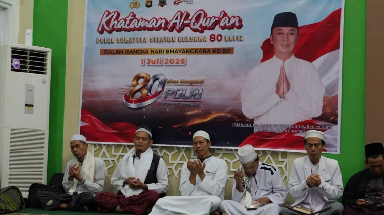 Polda Sumsel Gelar Khataman Al-Quran Bersama 80 Hafiz