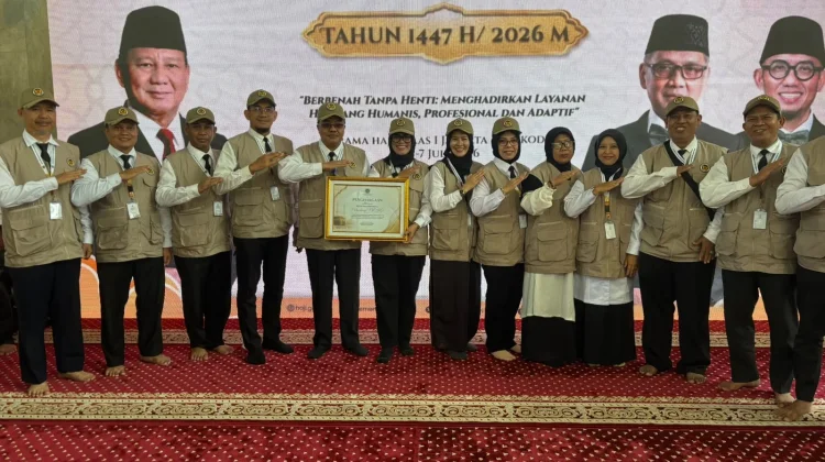 PPIH Embarkasi Palembang Raih Penghargaan Pelayanan Haji 2026