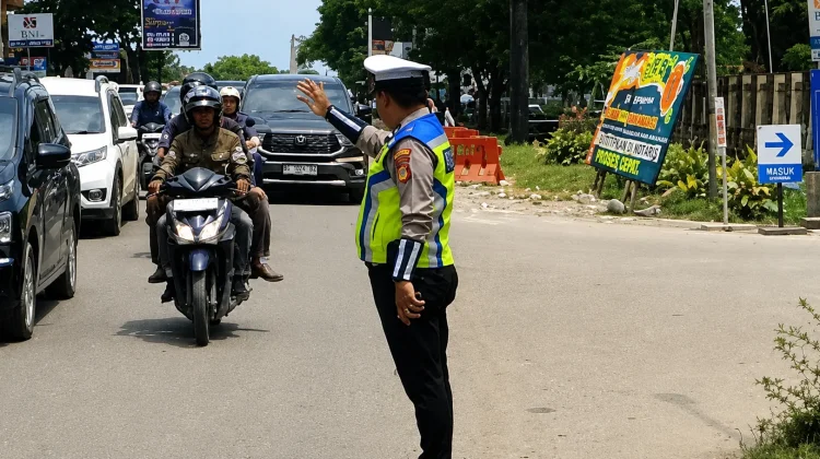 Satlantas Banyuasin Intensifkan Strong Point Lalu Lintas