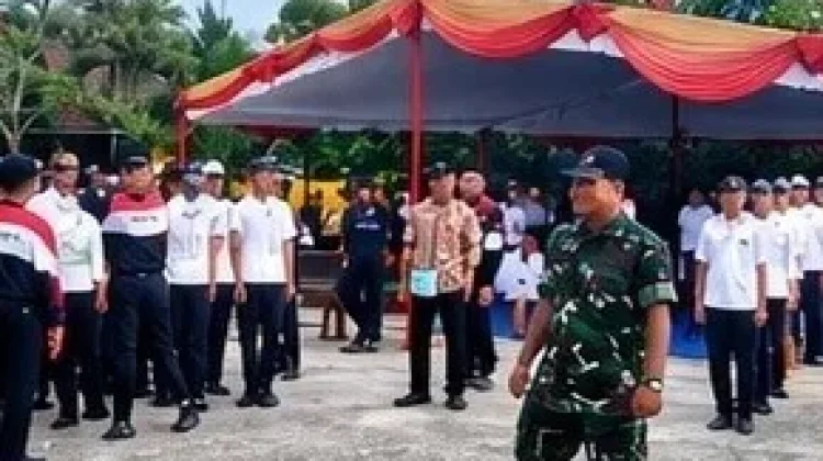 TNI Turun Tangan Gembleng Kedisiplinan Siswa Baru SMKN 1 Prabumulih