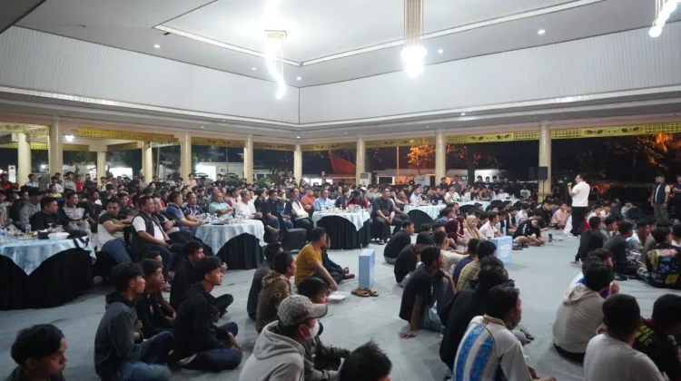 Warga OKI Nobar Final Piala Dunia di Rumdin Bupati