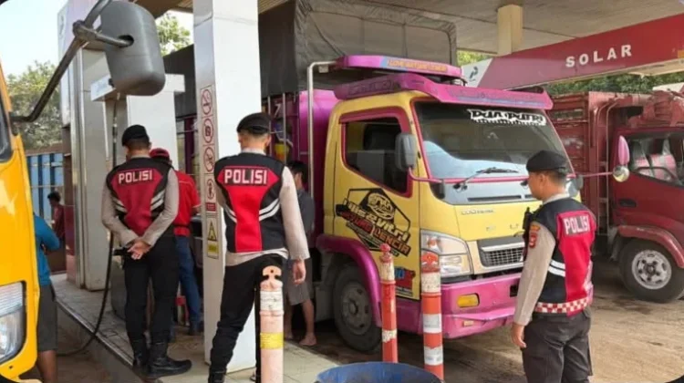 Polres Banyuasin Intensifkan Patroli Monitoring di Sejumlah SPBU