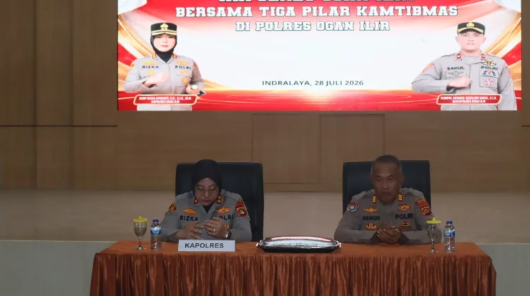 Polres Ogan Ilir Perkuat Sinergi Tiga Pilar Jaga Kamtibmas