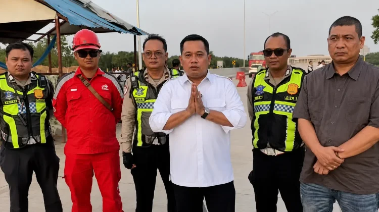 Bupati Banyuasin Pantau Kemacetan Akses Tol Suak Tapeh