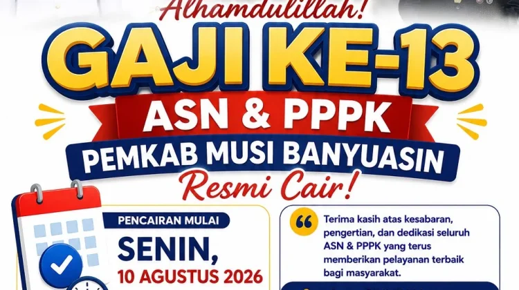 Pencairan Gaji Ke-13 ASN Muba Dimulai 10 Agustus, Sekda Minta OPD Siap