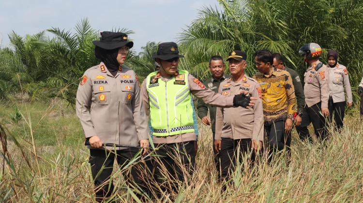 Cegah Karhutla, Polres Ogan Ilir Pantau Lahan Gambut Pakai Drone
