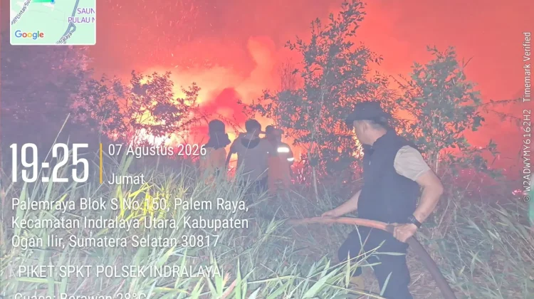 Api Hanguskan 25 Hektare Lahan di Ogan Ilir, Pemadaman Tembus Dini Hari
