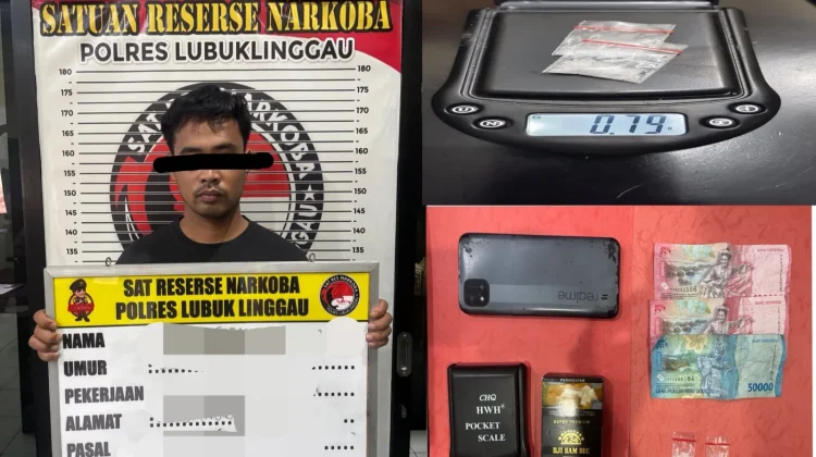 Polres Lubuk Linggau Ringkus Pengedar Sabu, 0,79 Gram Barang Bukti Disita
