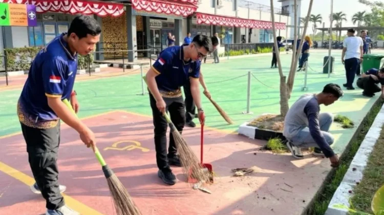 Sambut Peringatan HUT ke-81 RI, Lapas Palembang Gelar Aksi Bersih Lingkungan