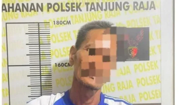 Polsek Tanjung Raja Amankan Pria Bawa Sajam di Depan Konter Seluler