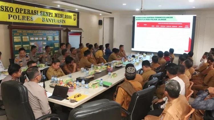 Polres Banyuasin Perkuat Sinergi Hadapi Ancaman Karhutla