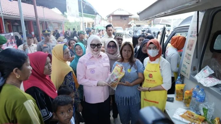Warga Sungsang Serbu Gerakan Pangan Murah Banyuasin