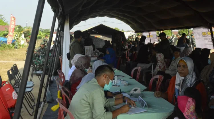 Warga Talang Jambi Antusias Manfaatkan Layanan Kesehatan Gratis TMMD
