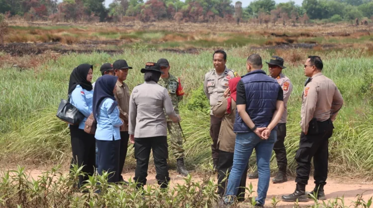 Kapolres Ogan Ilir Cek Embung serta Persediaan Air di Pemulutan