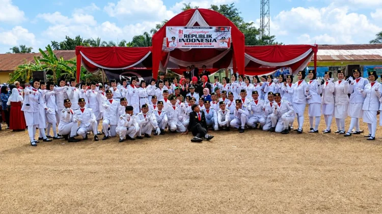 Upacara HUT ke- 81 RI, Desa Pulau Harapan Apresiasi Petugas Upacara