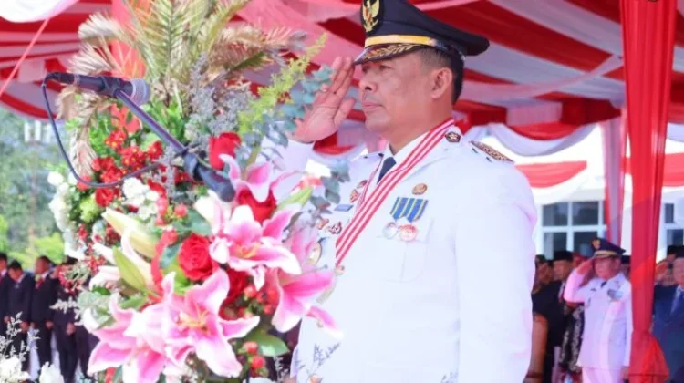 Paskibraka OKU Selatan Bentuk Angka 81 saat Upacara HUT RI