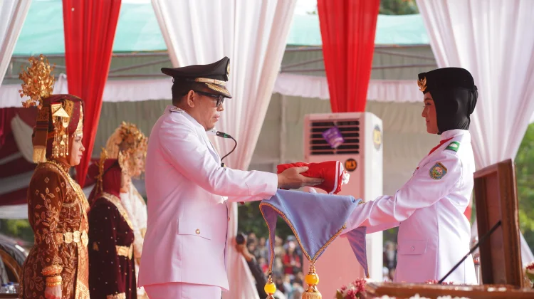 Paskibraka OKU Sukses Kibarkan Merah Putih di HUT ke-81 RI