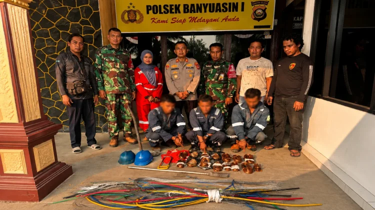 Tiga Pelaku Pencurian Kabel Pertamina Diamankan Polisi