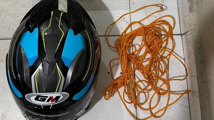 Tim Rajawali Polsek Tanjung Raja Amankan Pelaku Pencurian Toko Helm