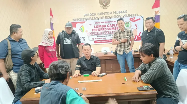 FJP Gelar Lomba Gaple, Perkuat Silaturahmi Jurnalis dan DPRD Sumsel