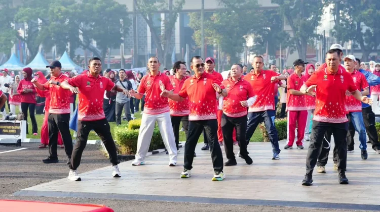 Ribuan ASN Sumsel Semarakkan Jalan Santai HUT ke-81 RI