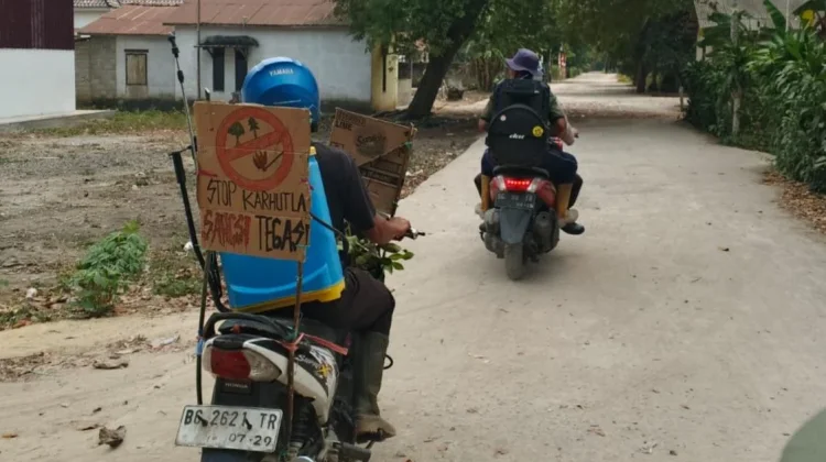 Polsek Rantau Alai Patroli Cegah Karhutla di Ogan Ilir