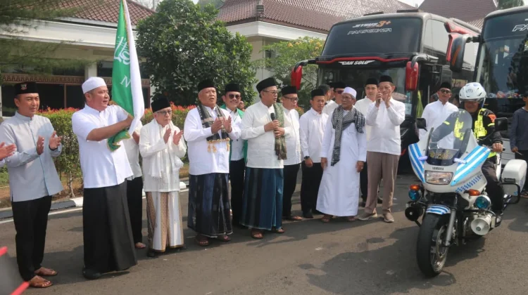 Kapolda Sumsel Hadiri Pelepasan Delegasi PWNU menuju Muktamar Ke-35 NU
