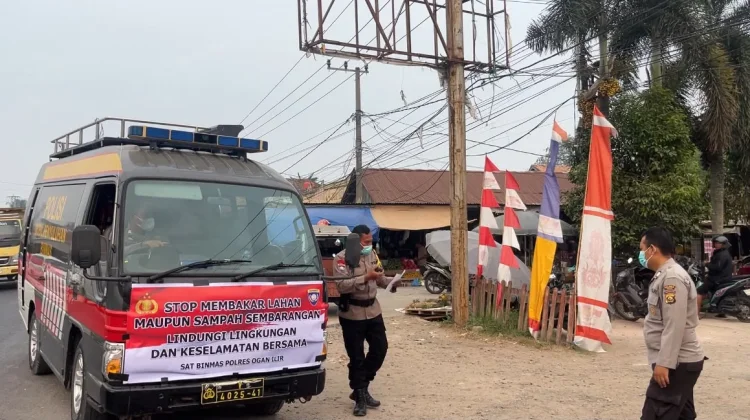 Cegah Karhutla, Satbinmas Ogan Ilir Gencarkan Penyuluhan Keliling
