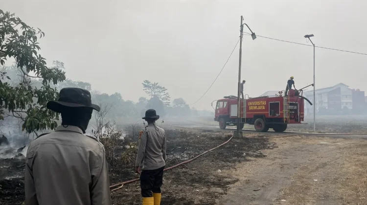Enam Personel Polda Sumsel Bergerak Tangani Karhutla Ogan Ilir
