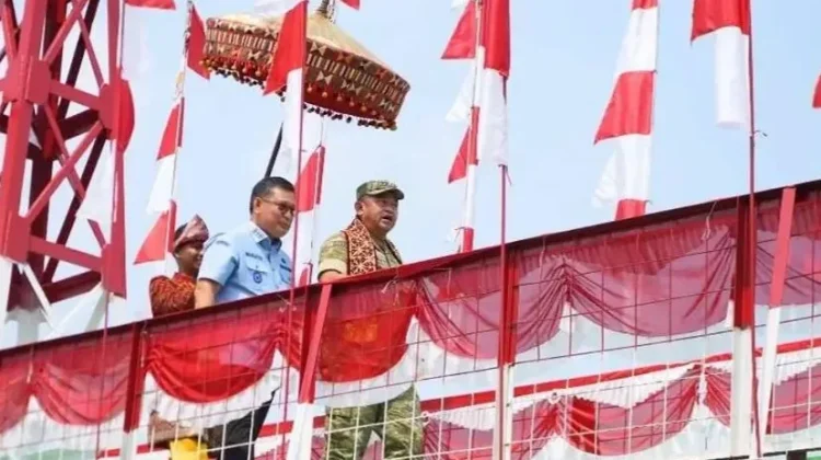TNI Bangun Jembatan Gantung Garuda di OKU