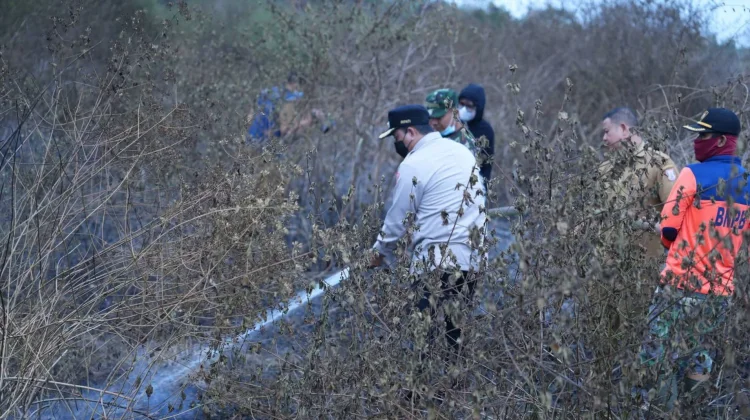 Kepung Titik Api Suak Tapeh, Pemkab Banyuasin Garansi Pembasahan Lahan