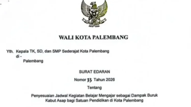 Ancaman Karhutla dan Erupsi, Siswa di Palembang Belajar dari Rumah