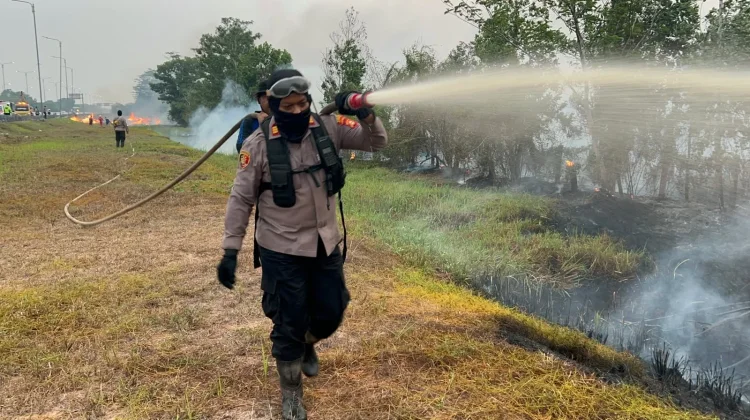 Karhutla Hanguskan 10 Hektare Lahan di Pemulutan Barat, Polisi Imbau Warga Waspada
