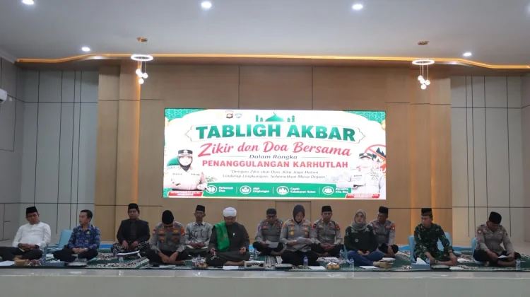Polres Ogan Ilir Gelar Tabligh Akbar, Zikir dan Doa Bersama Penanganan Karhutla