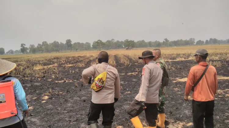 Jaga Lingkungan Bersama, Polsek Pemulutan dan Warga Cegah Karhutla