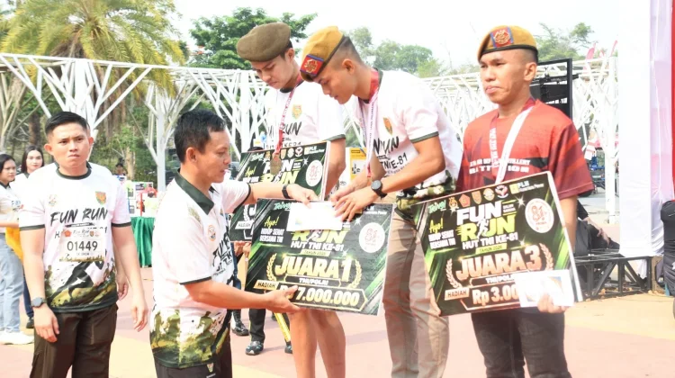 Fun Run HUT ke-81 TNI, Pangdam II/Sriwijaya Tegaskan TNI dan Rakyat Selalu Bersama