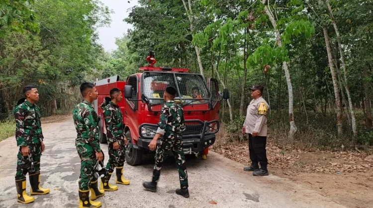 Polri, TNI dan BPBD Patroli Cegah Karhutla di Ogan Ilir