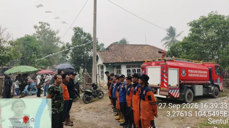 Padamkan Karhutla di Sentul, Polres Ogan Ilir Imbau Warga Stop Bakar Lahan