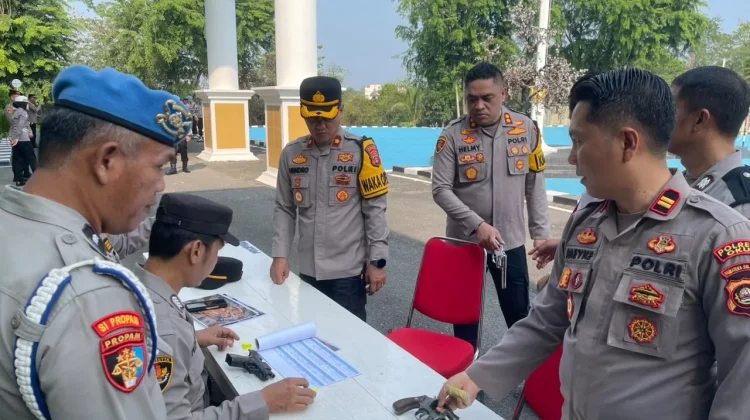 Polres OKU Perketat Pengawasan Senpi Dinas Personel