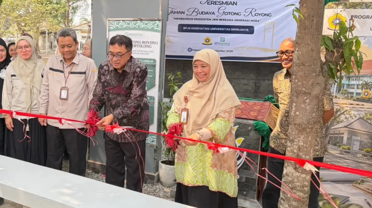 BPJS dan Unsri Bangun Sarana Publik Taman Gotong Royong