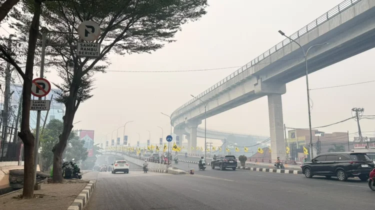 Palembang Diselimuti Asap Karhutla, Udara Masuk Kategori Berbahaya