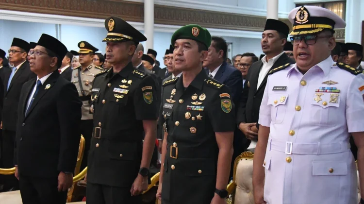 Hadiri Pengukuhan Kepala BPKP, Korem 044/Gapo Dukung Pengawasan Pembangunan