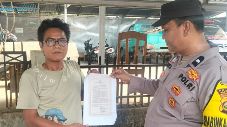 Polsek Betung Ingatkan Warga Taja Raya II Bahaya Karhutla