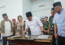 Gubernur Sumsel Resmikan Masjid Hasil Swadaya Warga Cidawang