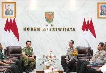 Kapolda Sumsel Kunjungi Makodam II, Pererat Sinergi TNI-Polri