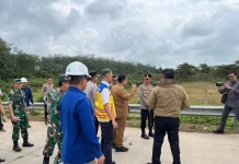 Kapolres Banyuasin Tinjau Kesiapan Tol Palembang–Betung jelang Mudik