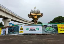 Tugu Cempako Telok Segera Diresmikan, Ikon Baru Palembang
